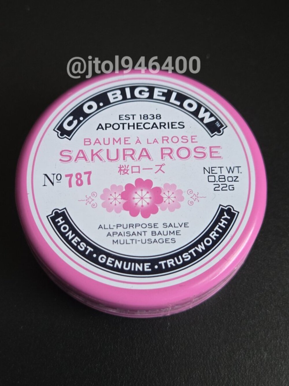 C.O. Bigelow Sakura Rose All purpose Salve